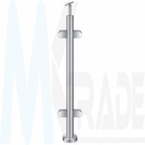 Mittelpfosten Ø42,4mm, h=1000mm, Handlaufhalter flexibel Ø42,4mm, für Stiege