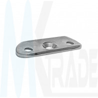 Handlaufhalter Anschraubplatte, Anbau Rund Ø42,4, satiniert